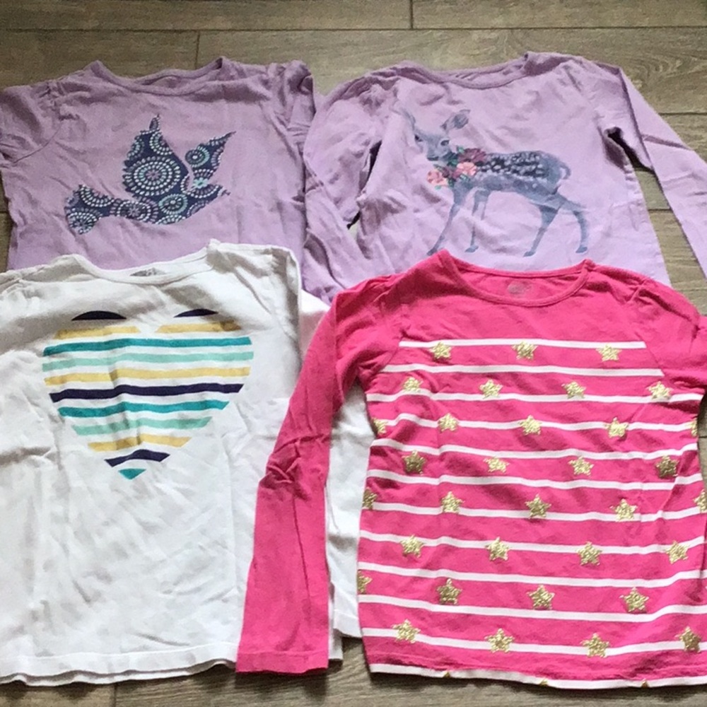 Set of Five Long Sleeve Graphic Tees